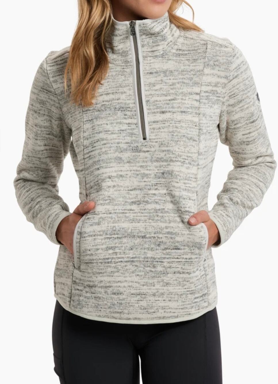 Kuhl Ascendyr Quarter Zip Pullover Fleece Jacket Ash Women's Small